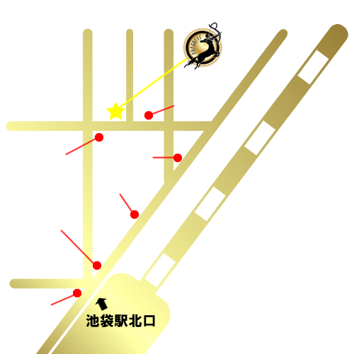 探偵カフェ・プログレスのアクセスマップ